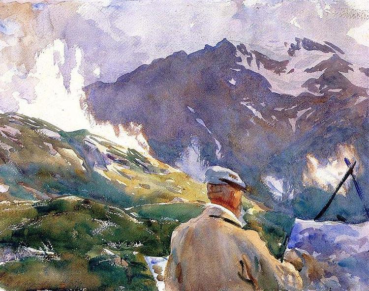 John Singer Sargent Artist in the Simplon Norge oil painting art
